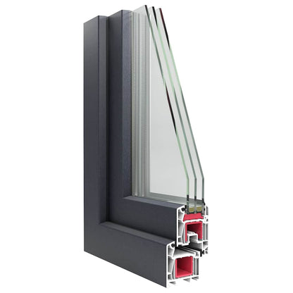 Kellerfenster "RISOR" 90x70 cm Drehkipp DIN Links Anthrazit