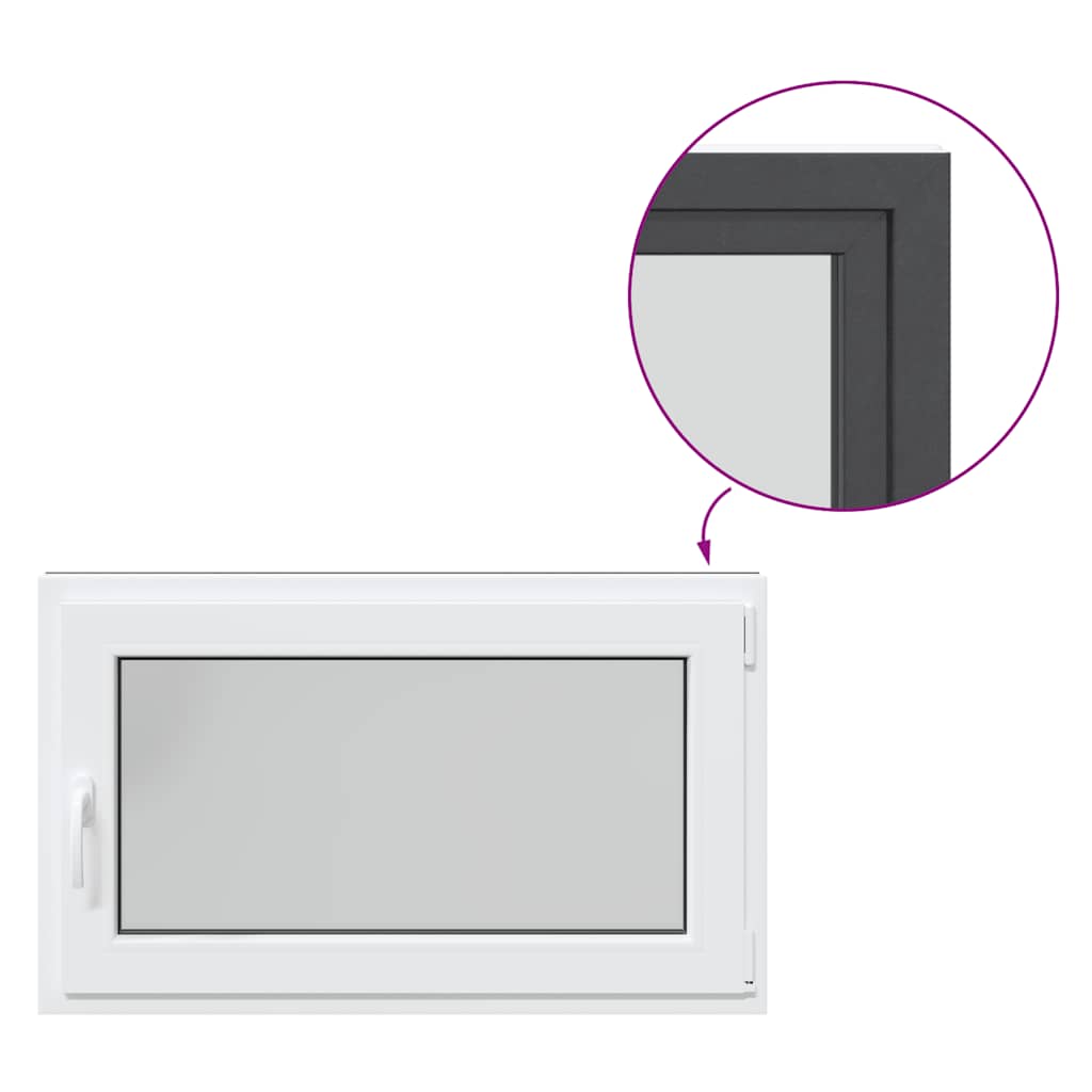 Kellerfenster "RISOR" 100x50 cm Drehkipp DIN Rechts Anthrazit
