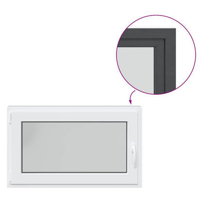 Kellerfenster "RISOR" 100x60 cm Drehkipp DIN Links Anthrazit