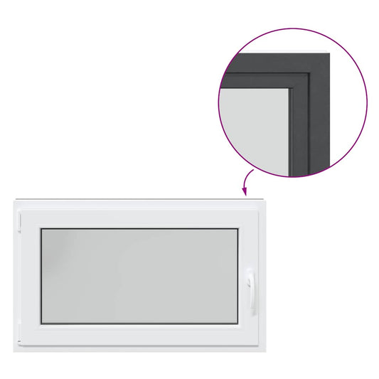 Kellerfenster "RISOR" 100x60 cm Drehkipp DIN Links Anthrazit