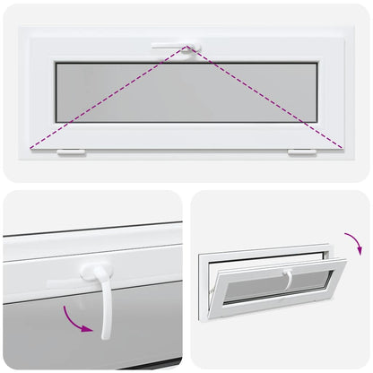 Kellerfenster RISOR 100x40 cm Kipp 3-fach Verglasung Anthrazit