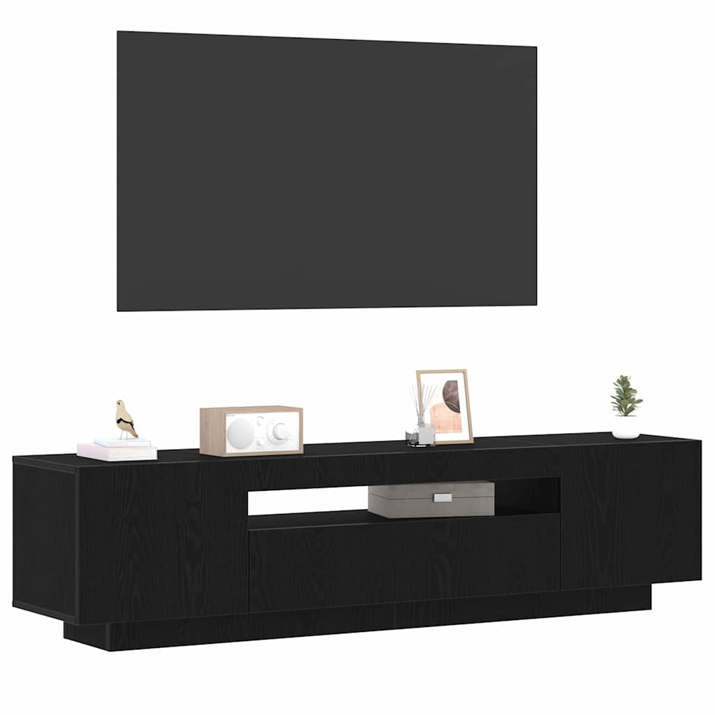 TV-Schränk Schwarz 160 x 35 x 40 cm Holzwerkstoff