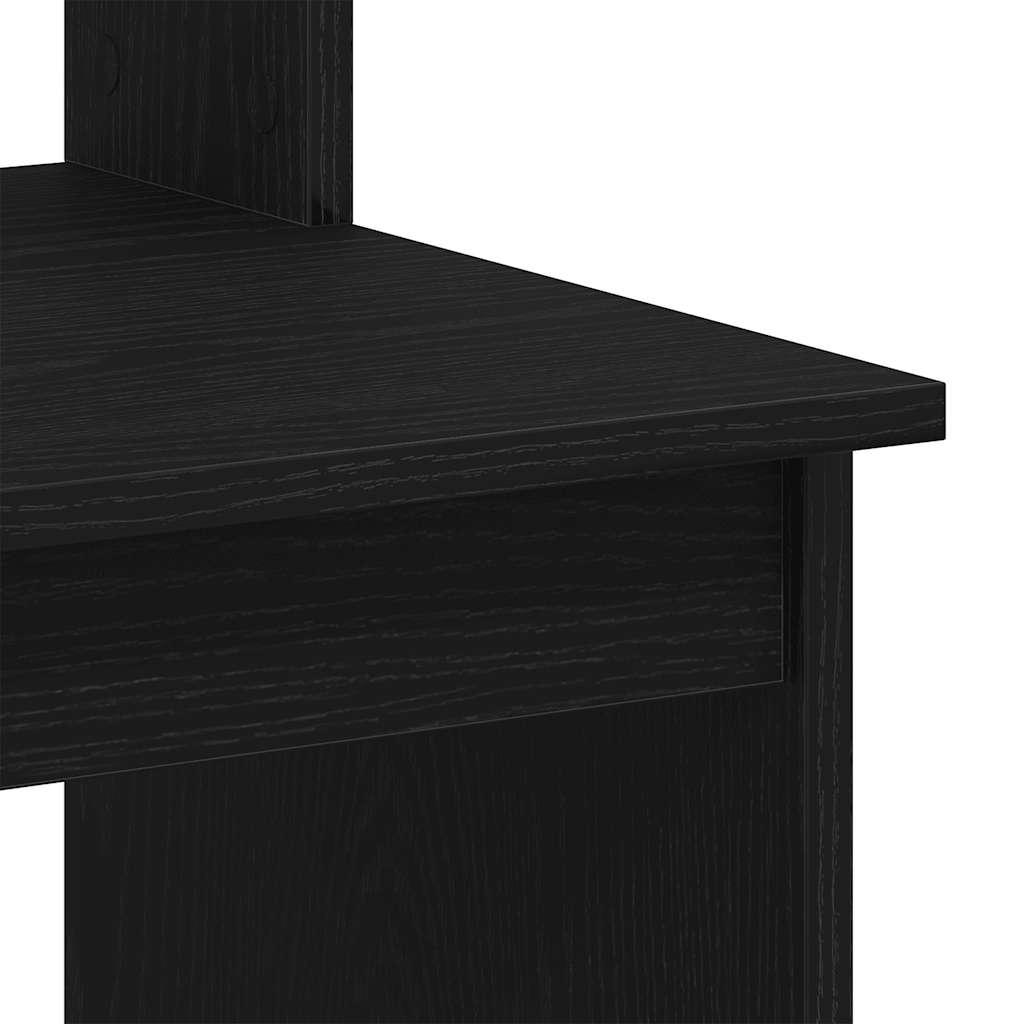 Schreibtisch mit Regalen Schwarz Eichen-Optik 102x45x148 cm