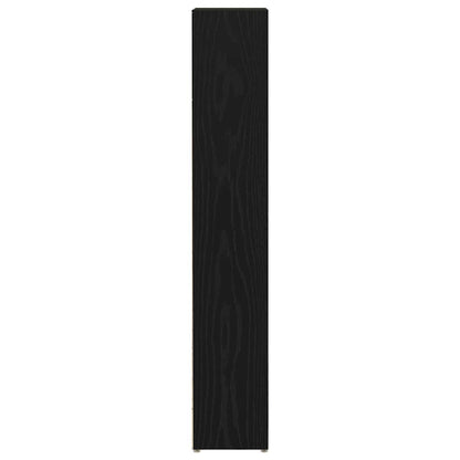 CD-Regale 2Stk. Schwarz Eichen-Optik 21x16x93,5cm Holzwerkstoff