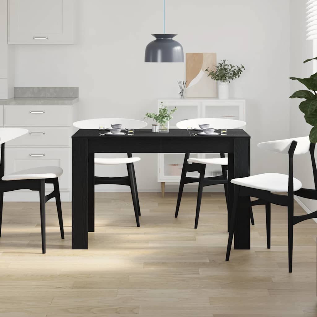 Esstisch Schwarz Eichen-Optik 120x60x76 cm Holzwerkstoff