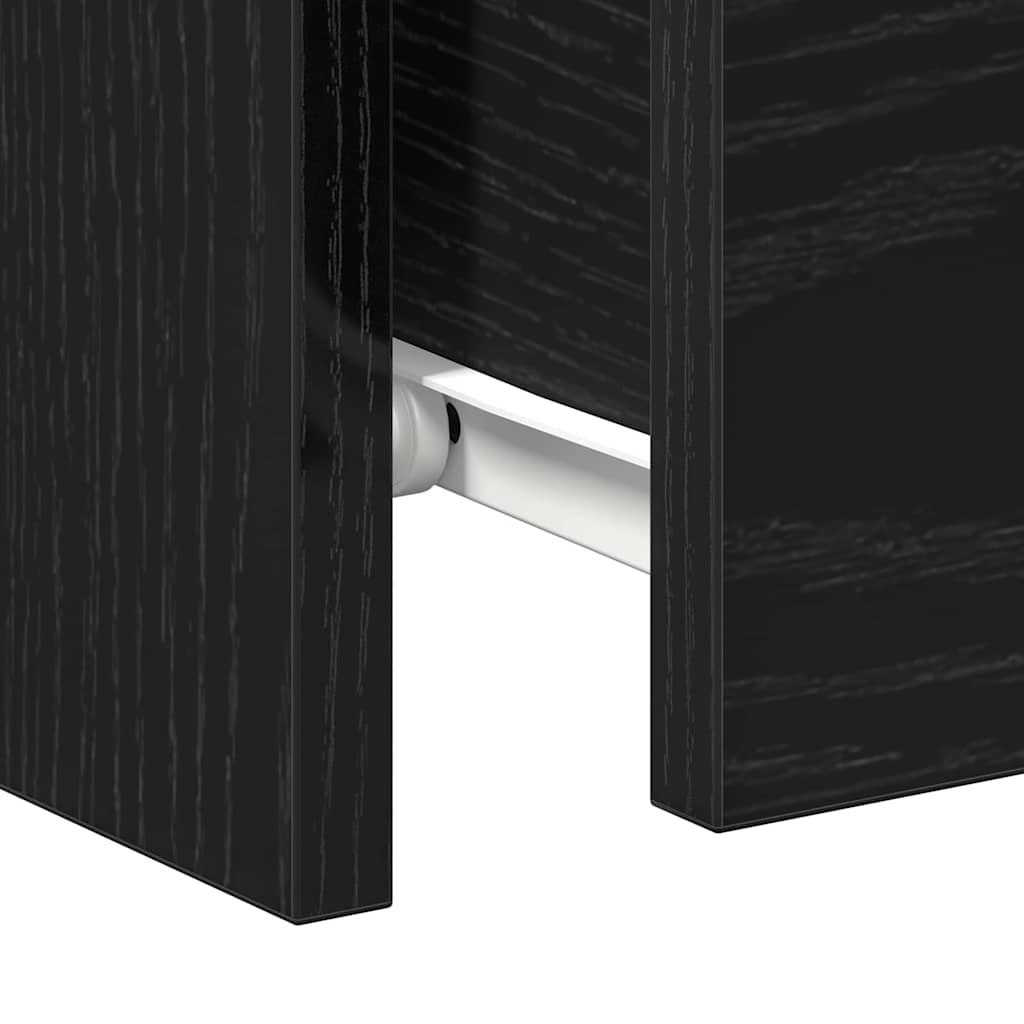 Nachttisch 2 pcs Schwarze Eiche 30 x 30 x 40 cm Holzwerkstoff