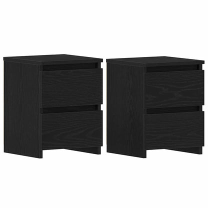 Nachttisch 2 pcs Schwarze Eiche 30 x 30 x 40 cm Holzwerkstoff