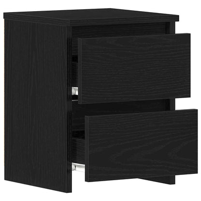 Nachttisch 2 pcs Schwarze Eiche 30 x 30 x 40 cm Holzwerkstoff