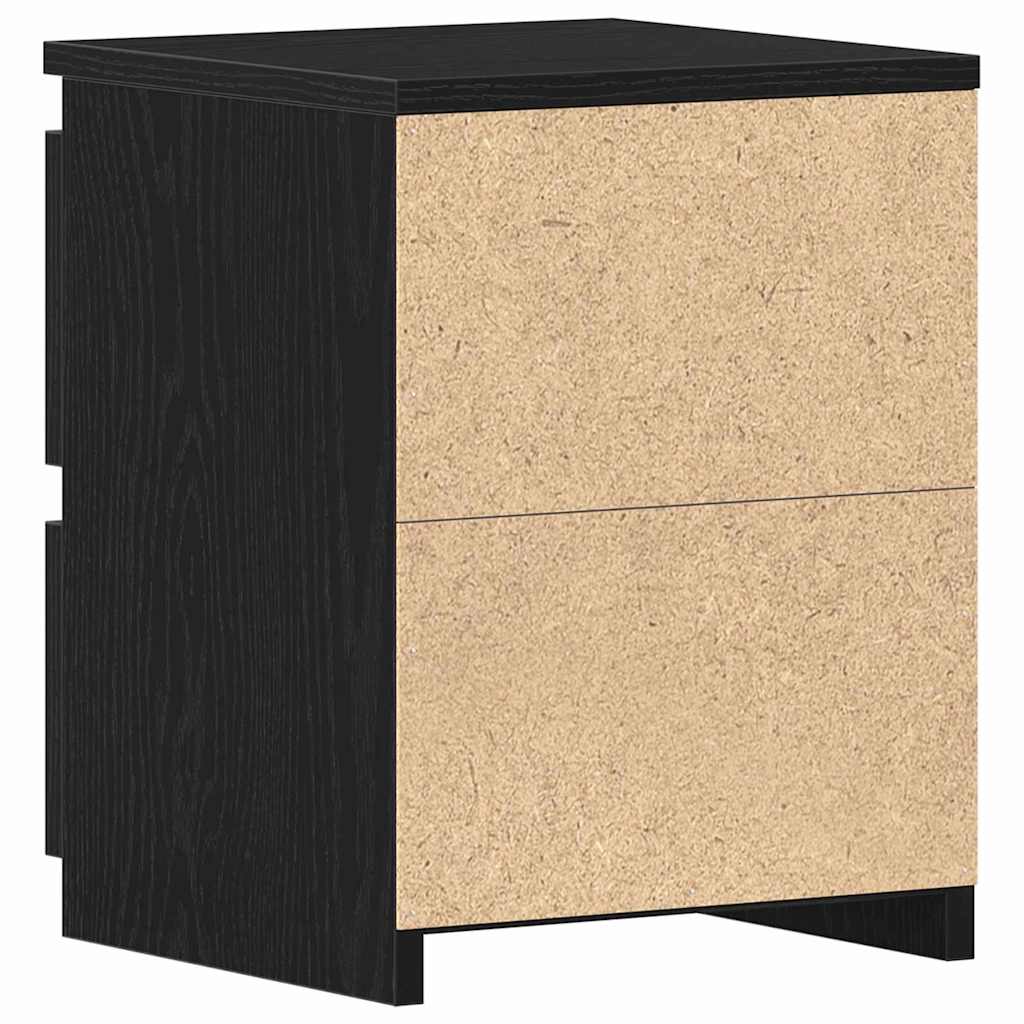 Nachttisch 2 pcs Schwarze Eiche 30 x 30 x 40 cm Holzwerkstoff