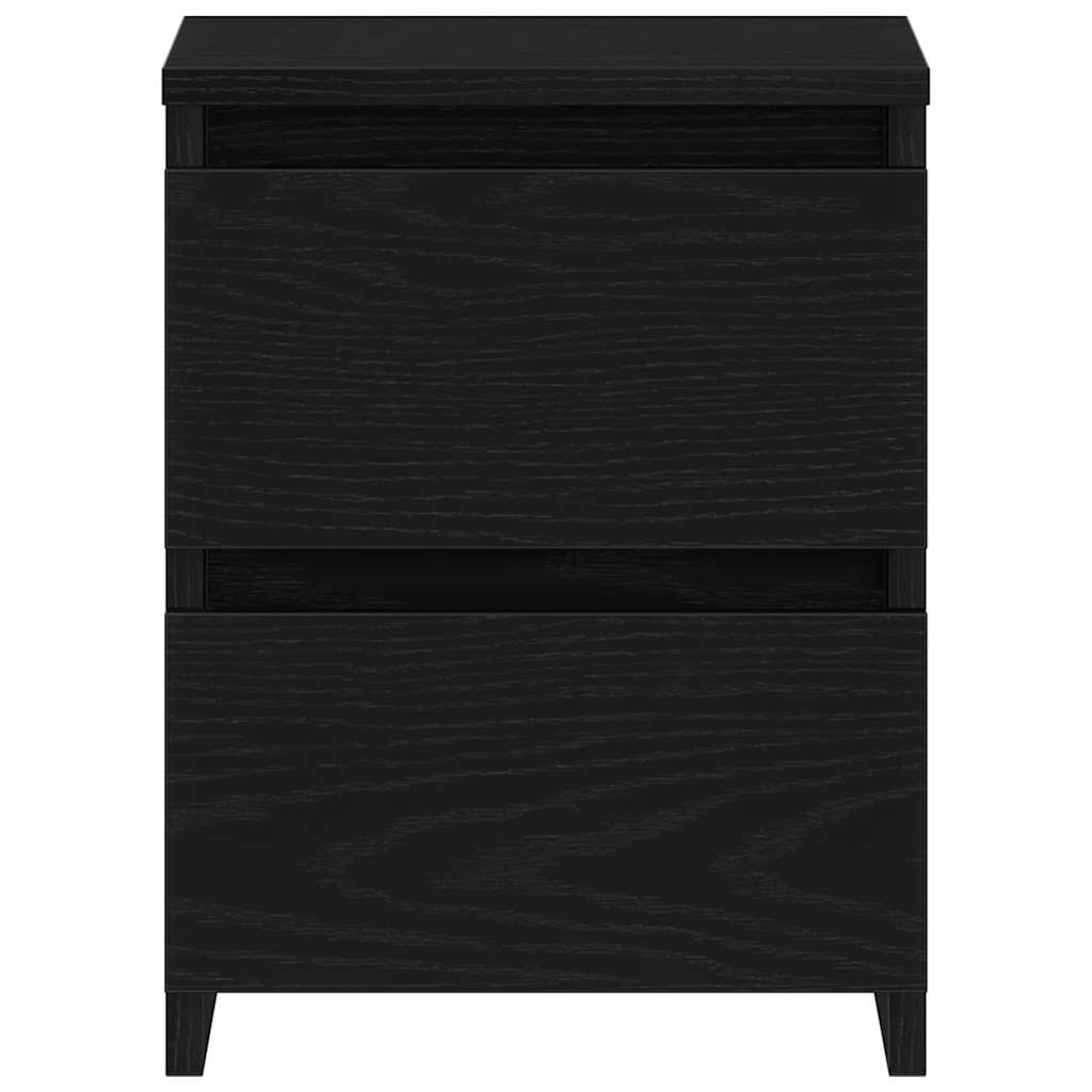 Nachttisch 2 pcs Schwarze Eiche 30 x 30 x 40 cm Holzwerkstoff