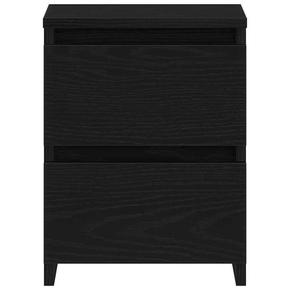 Nachttisch 2 pcs Schwarze Eiche 30 x 30 x 40 cm Holzwerkstoff