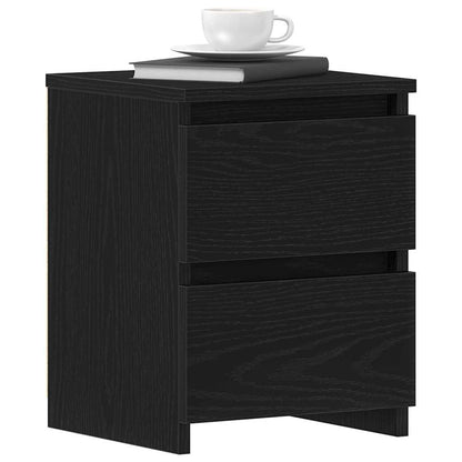 Nachttisch 2 pcs Schwarze Eiche 30 x 30 x 40 cm Holzwerkstoff