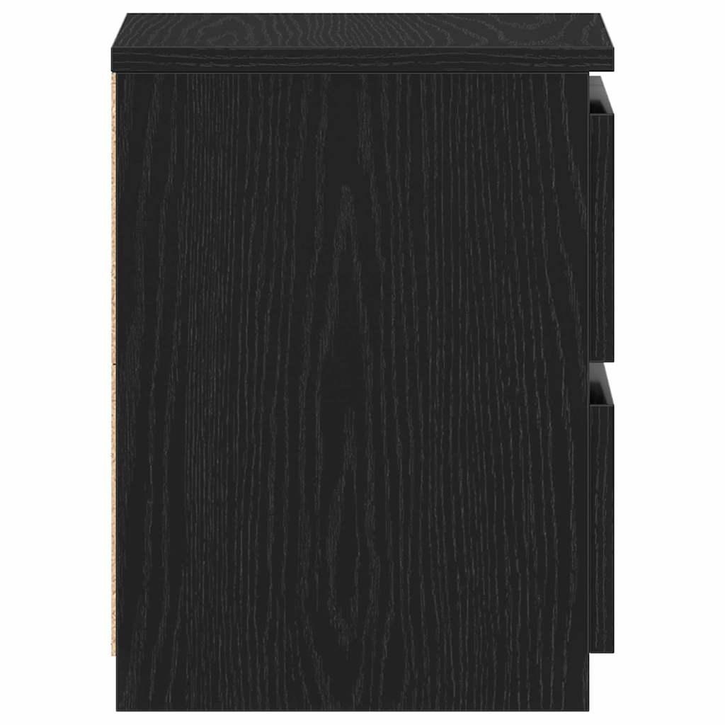 Nachttisch 2 pcs Schwarze Eiche 30 x 30 x 40 cm Holzwerkstoff