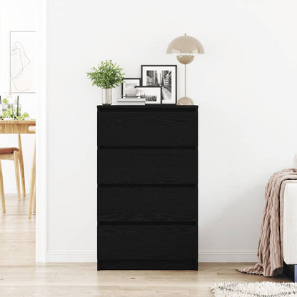 Sideboard Schwarz Eichen-Optik 60x35x98,5 cm Holzwerkstoff