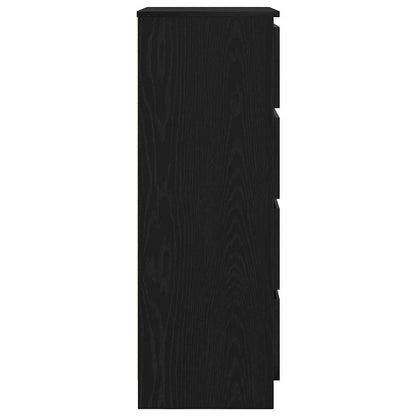 Sideboard Schwarz Eichen-Optik 60x35x98,5 cm Holzwerkstoff