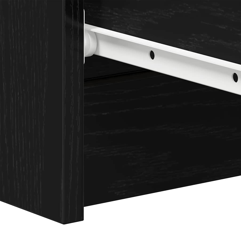 Sideboard Schwarz Eichen-Optik 60x35x98,5 cm Holzwerkstoff
