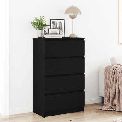 Sideboard Schwarz Eichen-Optik 60x35x98,5 cm Holzwerkstoff