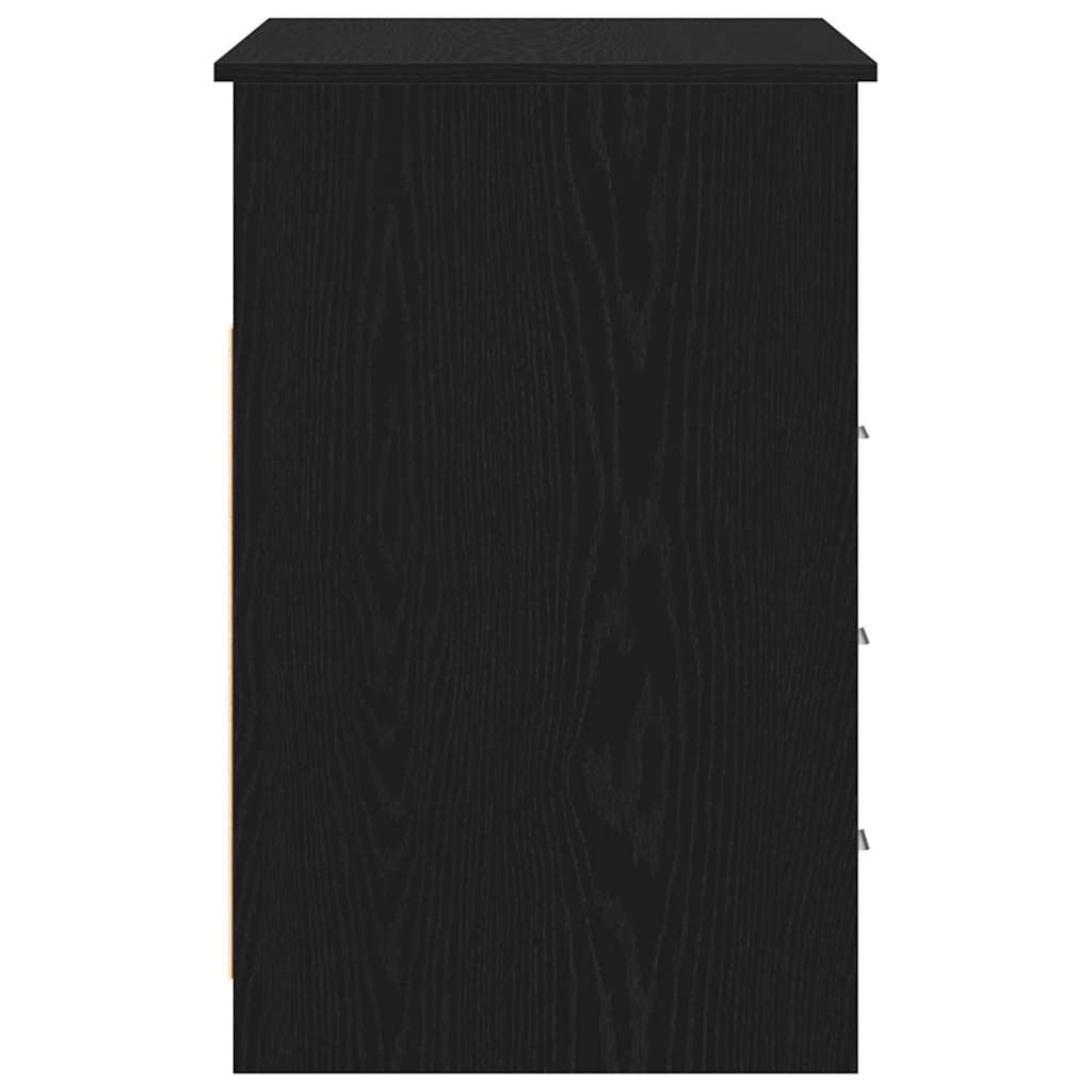 Schreibtisch mit Schubladen Schwarz Eichen-Optik 102x50x76 cm