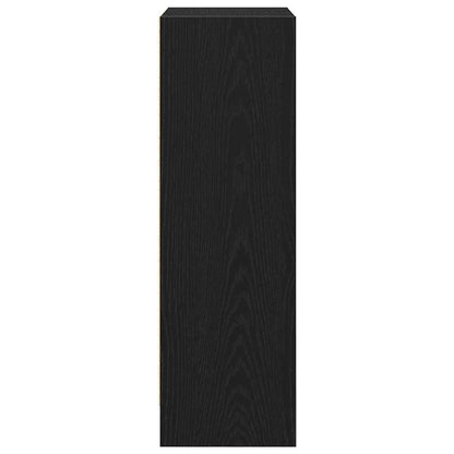 Bücherregal Schwarz Eichen-Optik 40x24x76 cm Holzwerkstoff