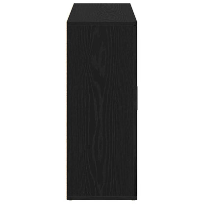 Sideboard Schwarz Eichen-Optik 91x29,5x75 cm Holzwerkstoff