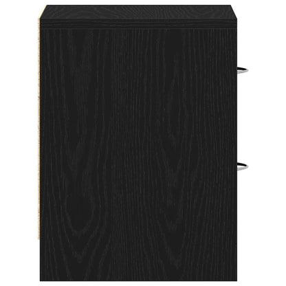 Nachttische 2Stk. Schwarz Eichen-Optik 40x30x40cm Holzwerkstoff