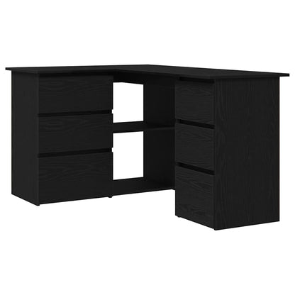 Eckschreibtisch Schwarze Eiche 145 x 100 x 76 cm Holzwerkstoff