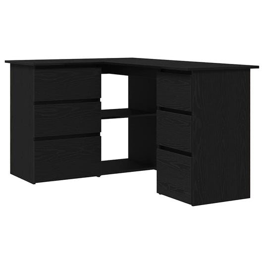 Eckschreibtisch Schwarze Eiche 145 x 100 x 76 cm Holzwerkstoff