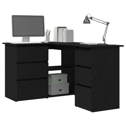 Eckschreibtisch Schwarze Eiche 145 x 100 x 76 cm Holzwerkstoff