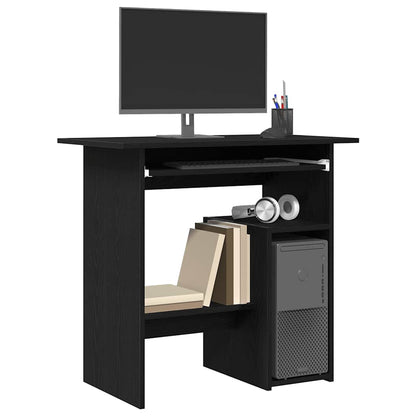 Schreibtisch Schwarz Eichen-Optik 80x45x74 cm Holzwerkstoff