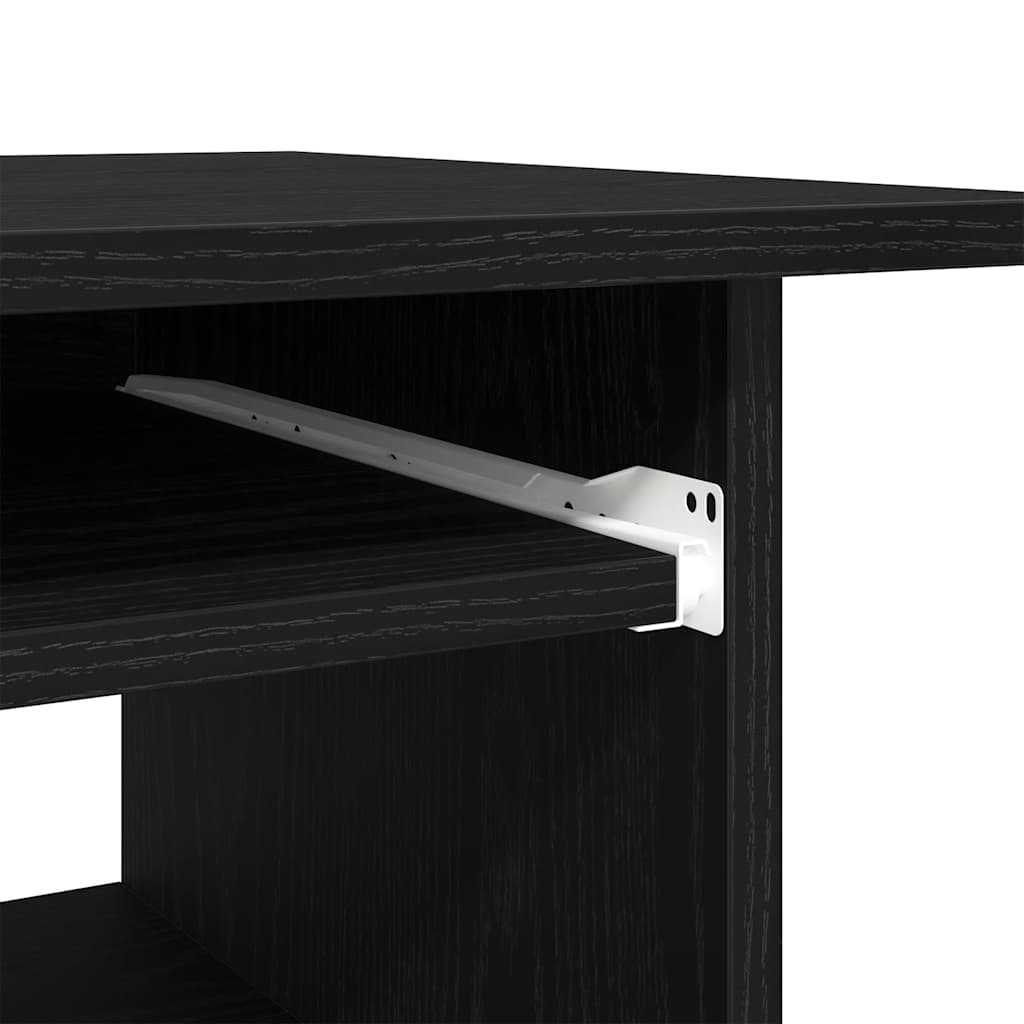 Schreibtisch Schwarz Eichen-Optik 80x45x74 cm Holzwerkstoff