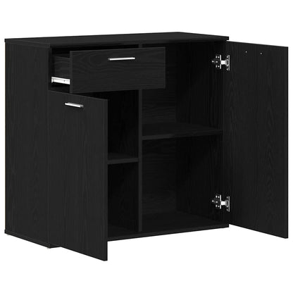 Sideboard Schwarz Eichen-Optik 80x36x75 cm Holzwerkstoff