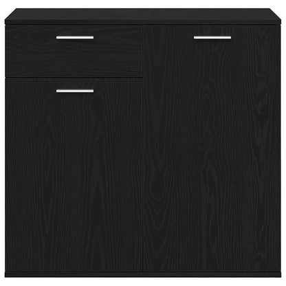 Sideboard Schwarz Eichen-Optik 80x36x75 cm Holzwerkstoff