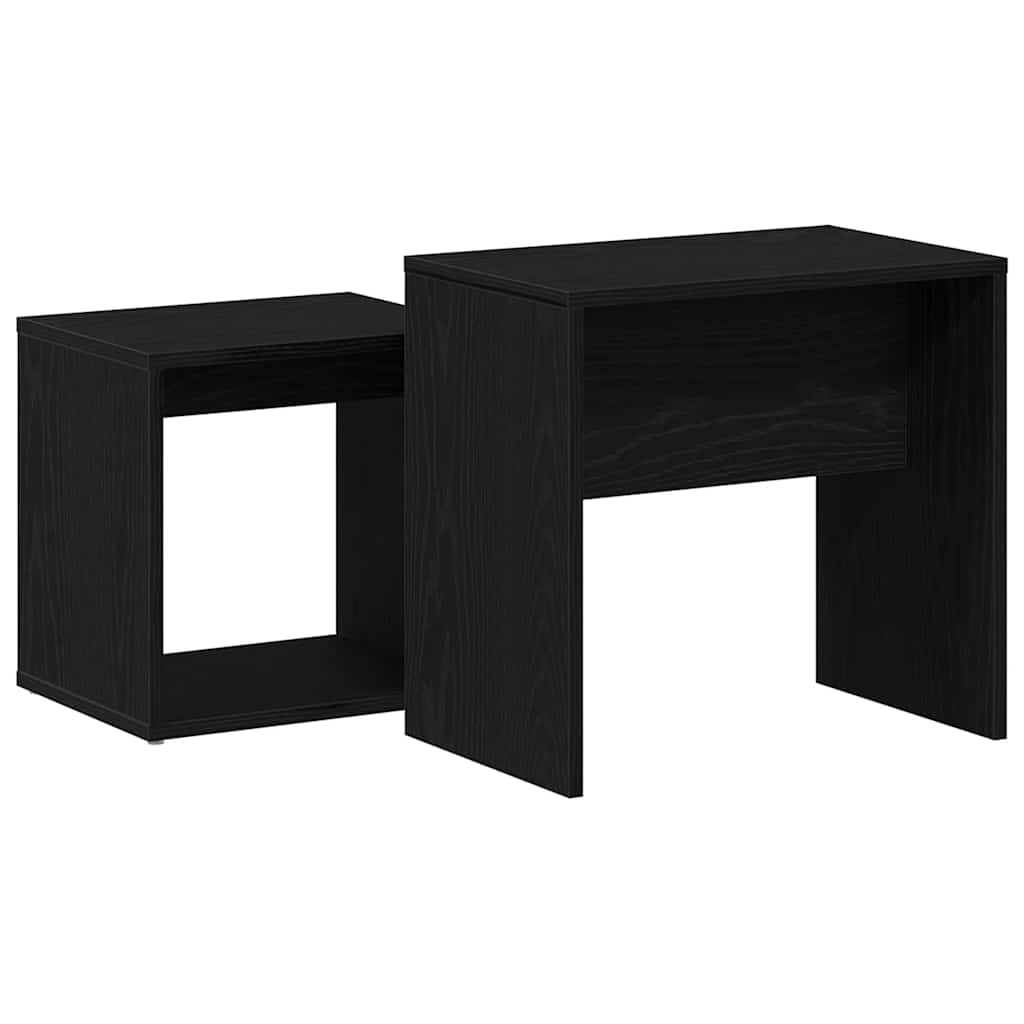 Couchtische 2 Stk. Schwarz Eichen-Optik Holzwerkstoff