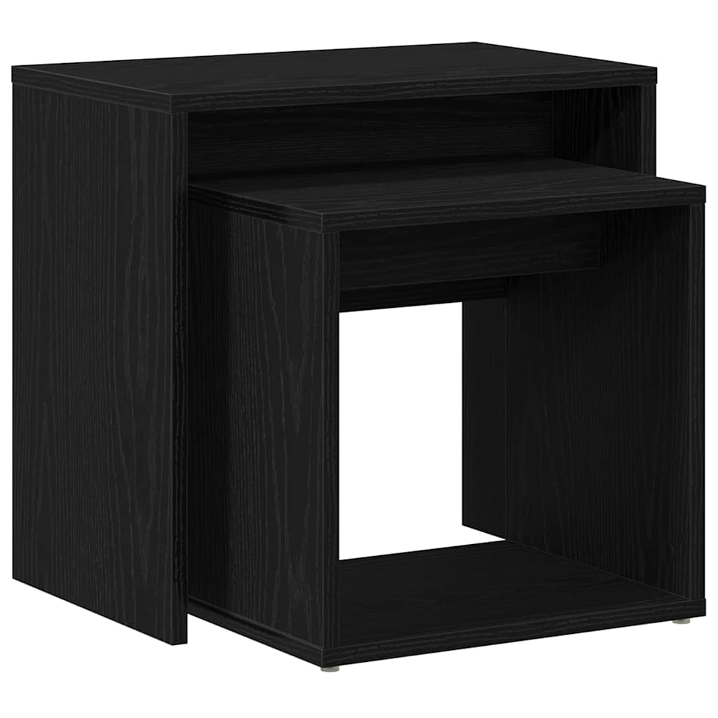 Couchtische 2 Stk. Schwarz Eichen-Optik Holzwerkstoff