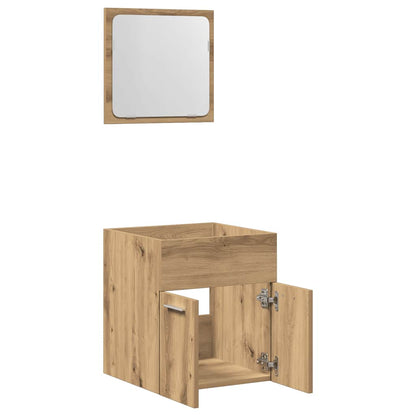 2-tlg. Badmöbel-Set Artisan-Eiche Holzwerkstoff