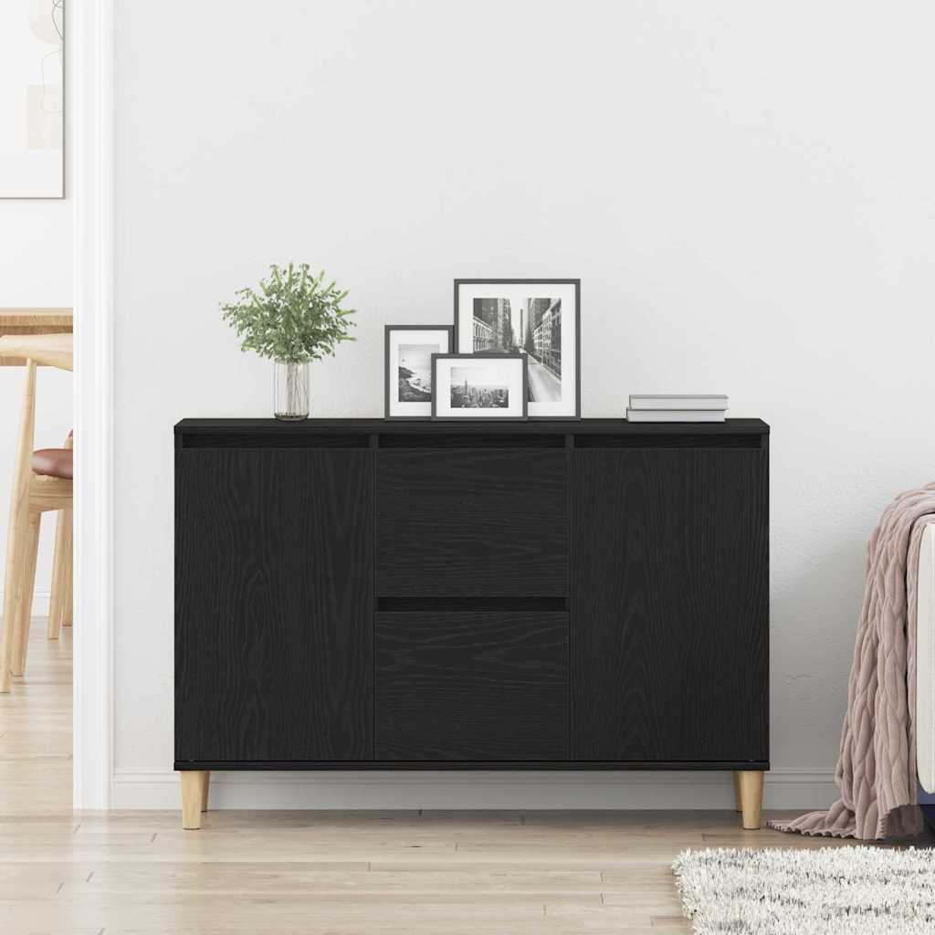 Sideboard mit Schubladen Schwarz 101 x 35 x 60 cm Holzwerkstoff