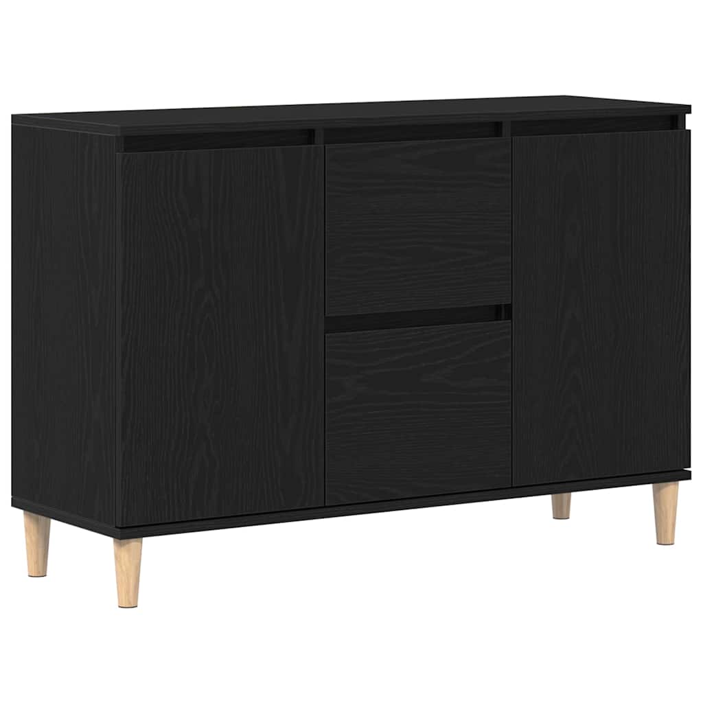 Sideboard mit Schubladen Schwarz 101 x 35 x 60 cm Holzwerkstoff