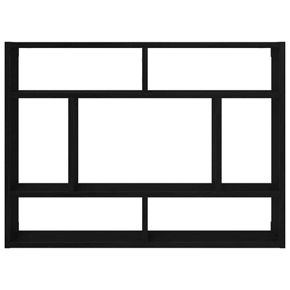 Wandregal Schwarz Eichen-Optik 75x16x55 cm Holzwerkstoff
