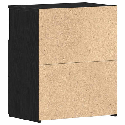 Nachttische 2er Set Schwarz Eiche 50x32x60cm Holzwerkstoff