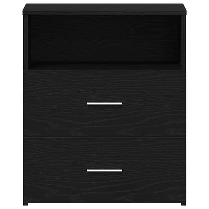 Nachttische 2er Set Schwarz Eiche 50x32x60cm Holzwerkstoff