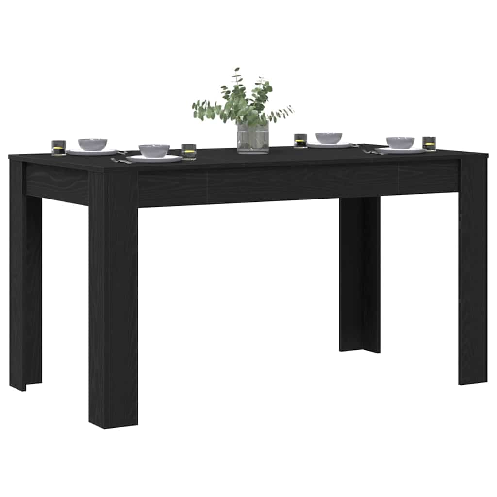Esstisch Schwarz Eichen-Optik 140 x 74,5 x 76 cm Holzwerkstoff