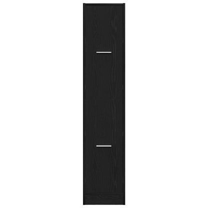 Apothekerschrank Schwarz Eichen-Optik 30x41x144,5 cm