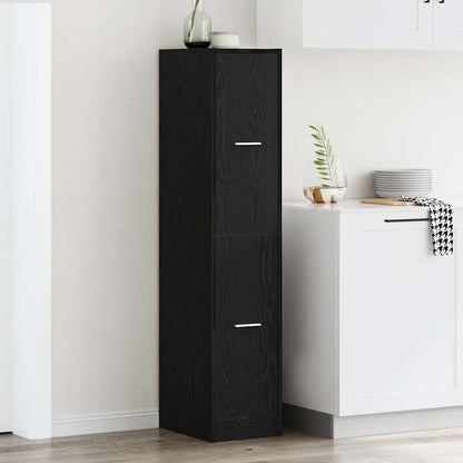 Apothekerschrank Schwarz Eichen-Optik 30x41x144,5 cm