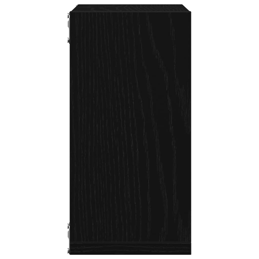 Würfel-Wandregale 4 Stk. Schwarz Eichen-Optik 30x15x30 cm