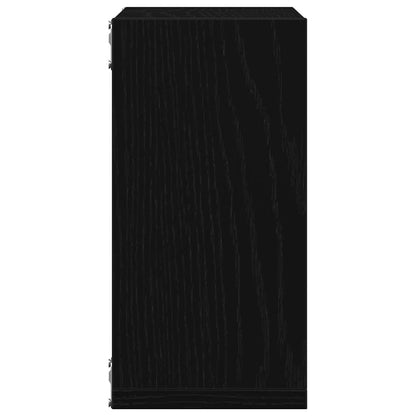 Würfel-Wandregale 4 Stk. Schwarz Eichen-Optik 30x15x30 cm