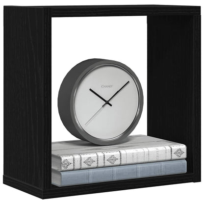 Würfel-Wandregale 6 Stk. Schwarz Eichen-Optik 30x15x30 cm
