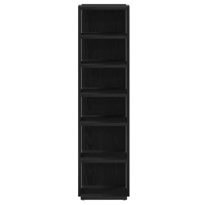 Schuhschrank Schwarz Eichen-Optik 25x27x102 cm Holzwerkstoff