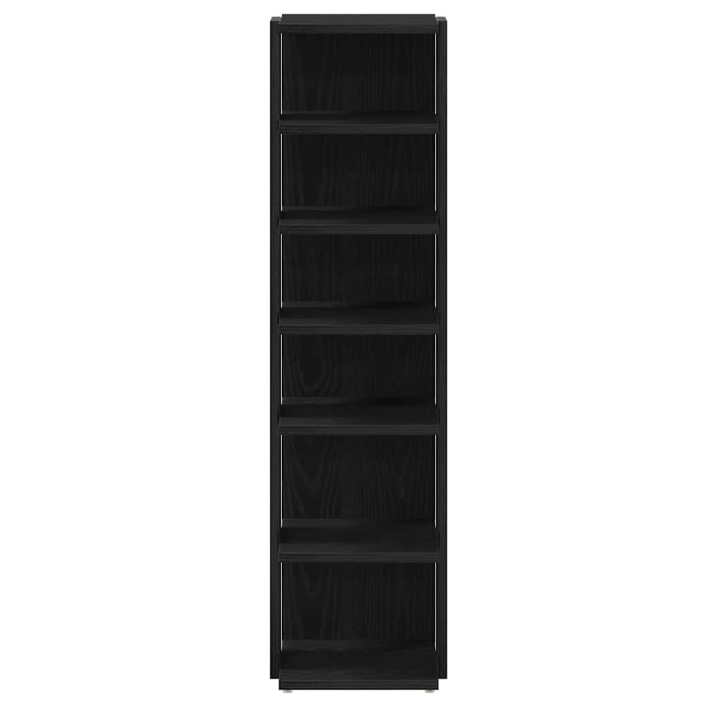 Schuhschränke 2 Stk. Schwarz Eichen-Optik 25x27x102 cm