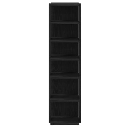 Schuhschränke 2 Stk. Schwarz Eichen-Optik 25x27x102 cm