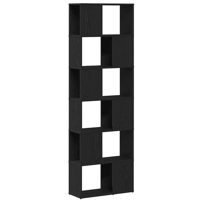 Bogreol/Rumadskiller Sort Eg Look 60x24x186 cm